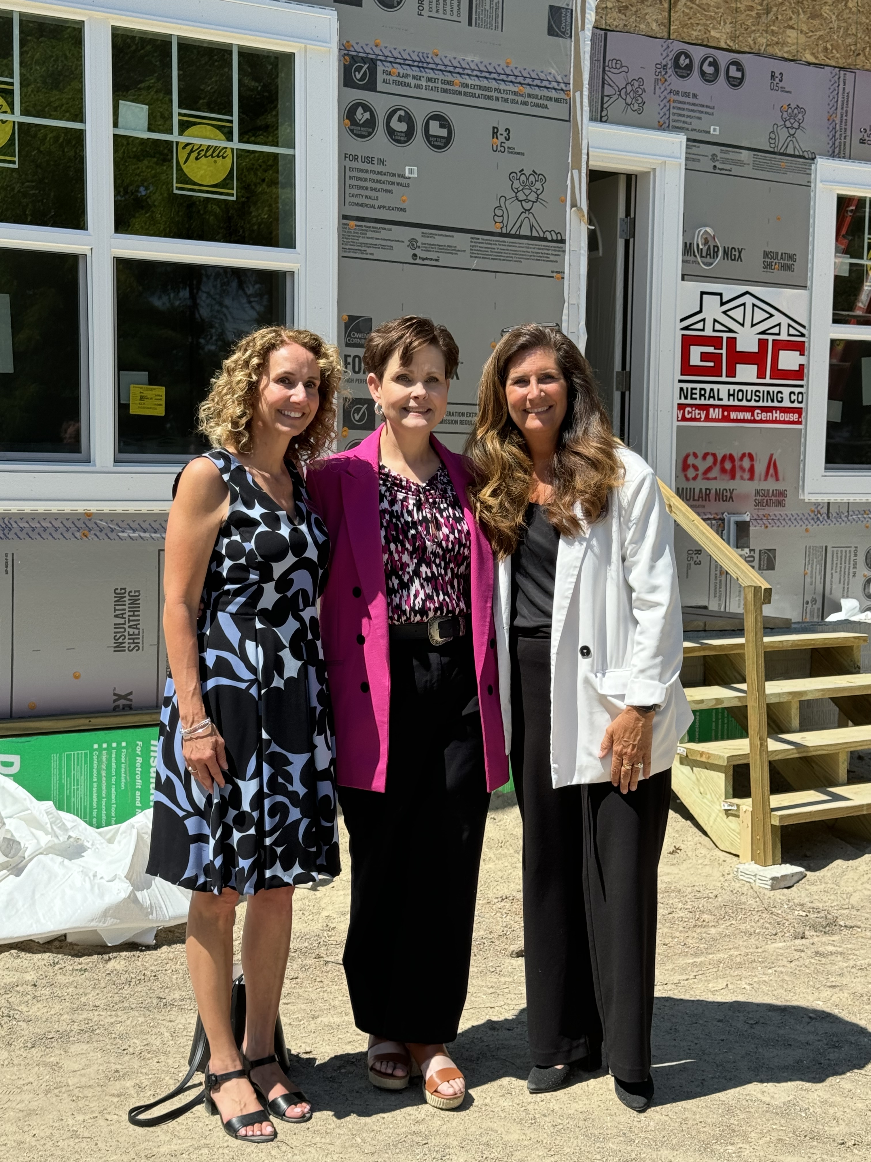 Amy Hovey MSHDA CEO, Carmen Mora Saginaw-Shiawassee Habitat CEO, Beth Charlton Covenant Healthcare CEO